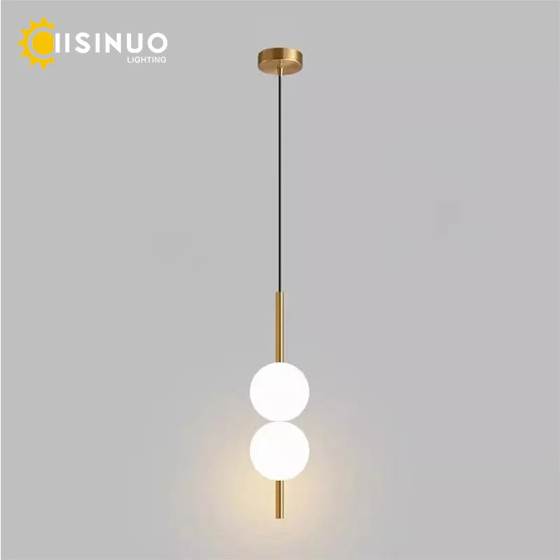 Minimalist Pendant Light Bedroom Hanging Lamp Long Line Lighting Black/Gold Living Room TV Background Wall Decor Wire Suspension