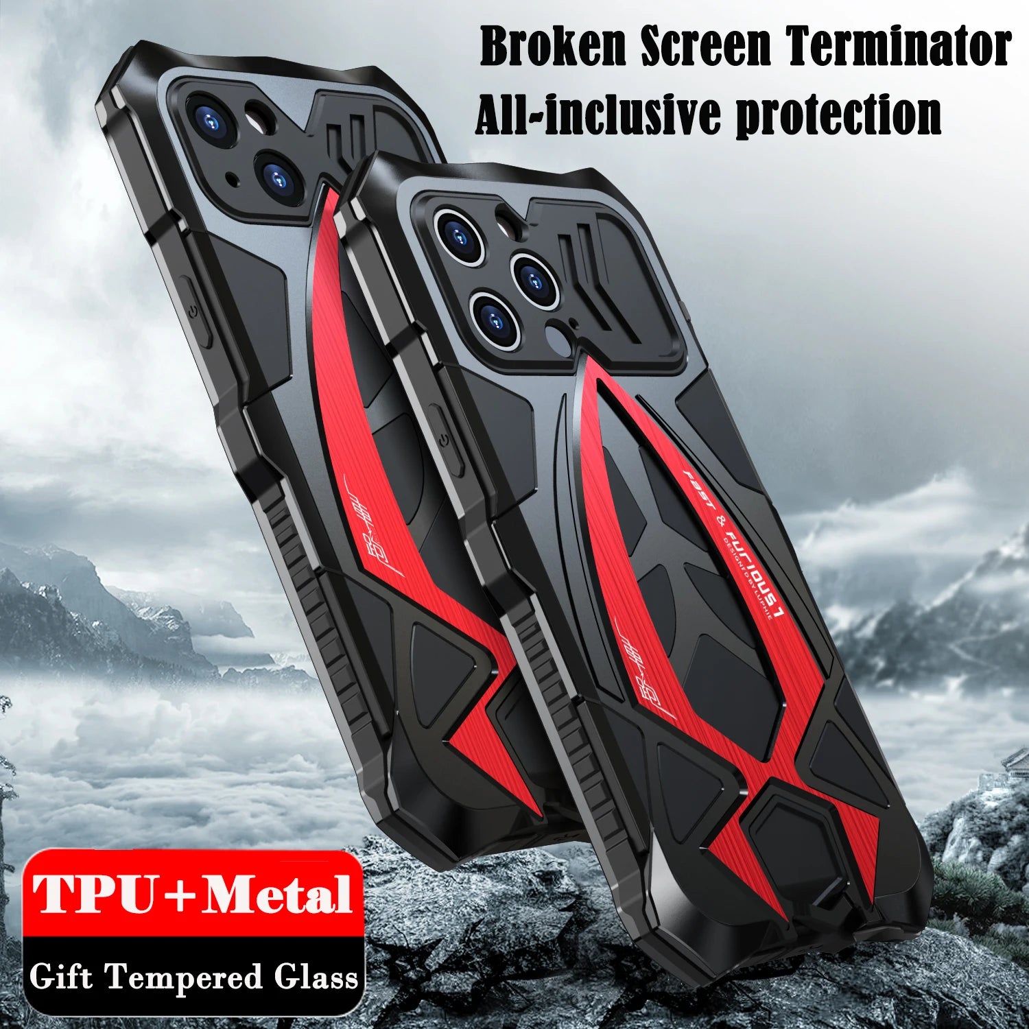 Luphie Metal Full Protect Armor Phone Cover Cases For Iphone 17 15 14 13 Pro XS Max X XR 8 7 SE Case Shockproof Fundas Bumper