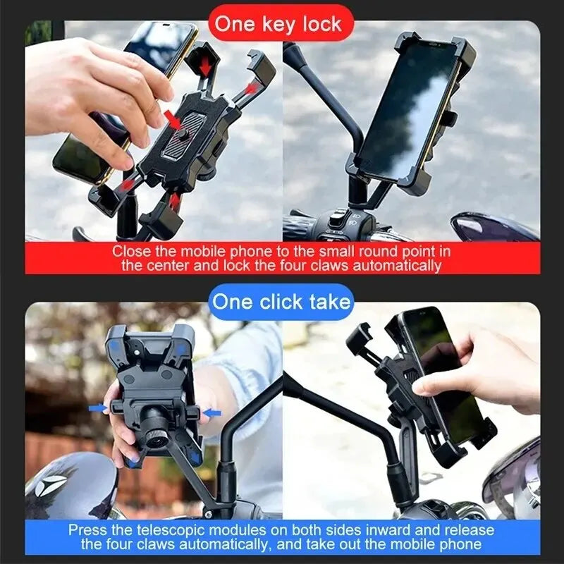 Universal 360° Rotatable Bicycle Phone Holder Non-slip Adjustable Motorcycle MTB Phone Stand Bike Riding Accessory