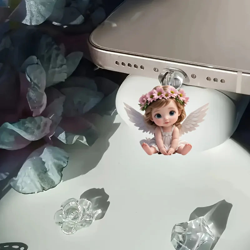 Phone Charm Fairy Phone Accessory Connector Pendant Butterfly Angel Dust Plug For Phone Port Smartphone Anti-Dust