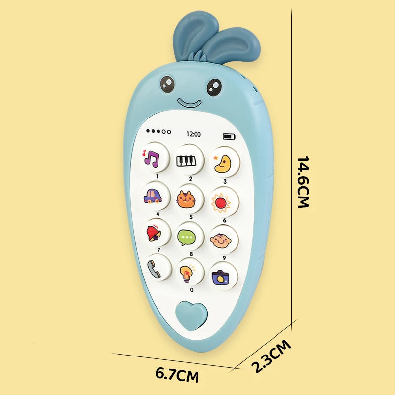 Baby Phone Toy Music Sound Telephone Sleeping Toys With Teether Simulation Phone Kids Infant Early Educational Toy Kids Gifts