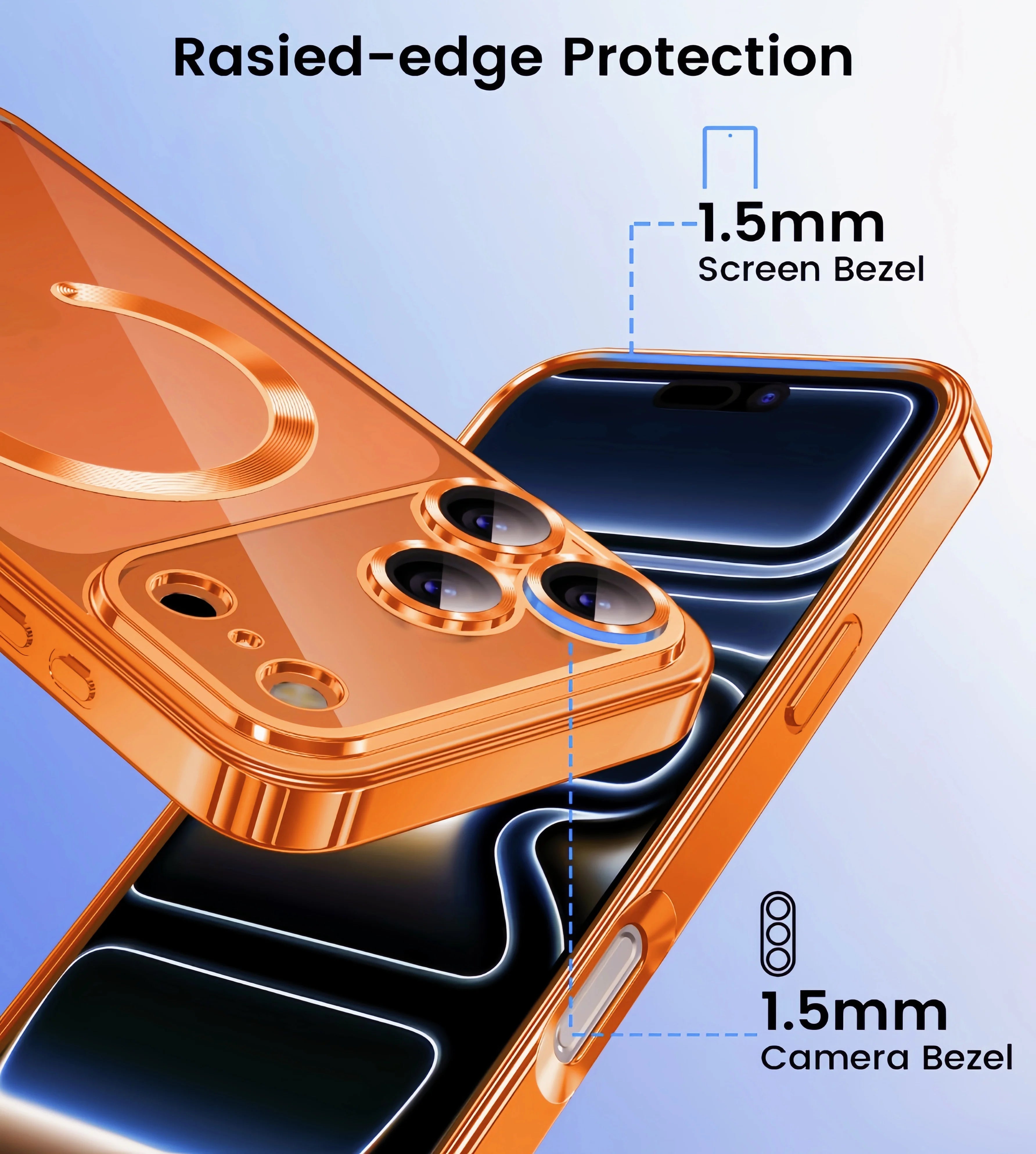 Camera Protection Clear Luxury Plating Cover Soft TPU Drop Protective With Magnetic Phone Case For IPhone17Pro Max/17Pro/Air/17