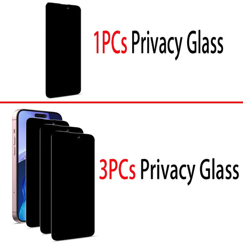 1~3PCS Anti Spy Tempered Glass For iPhone 18 17 17e 16e 16 15 Pro Max Privacy Screen Protector iPhone 15 14 Plus 13 12 11 Pro Max Antiespia Pelicula de Cristal Templado iPhone 17 Pro Max anti-peeping Protective Film