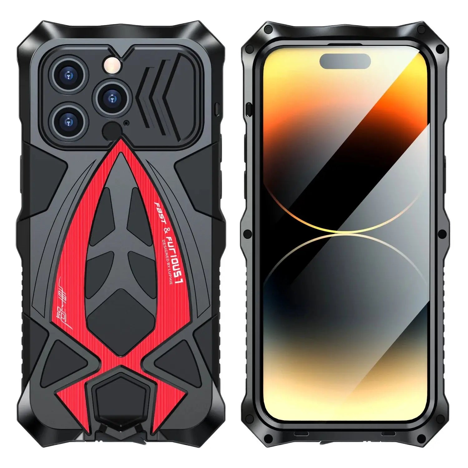 Luphie Metal Full Protect Armor Phone Cover Cases For Iphone 17 15 14 13 Pro XS Max X XR 8 7 SE Case Shockproof Fundas Bumper