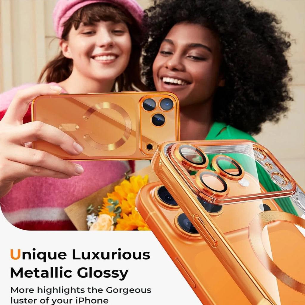 Camera Protection Clear Luxury Plating Cover Soft TPU Drop Protective With Magnetic Phone Case For IPhone17Pro Max/17Pro/Air/17