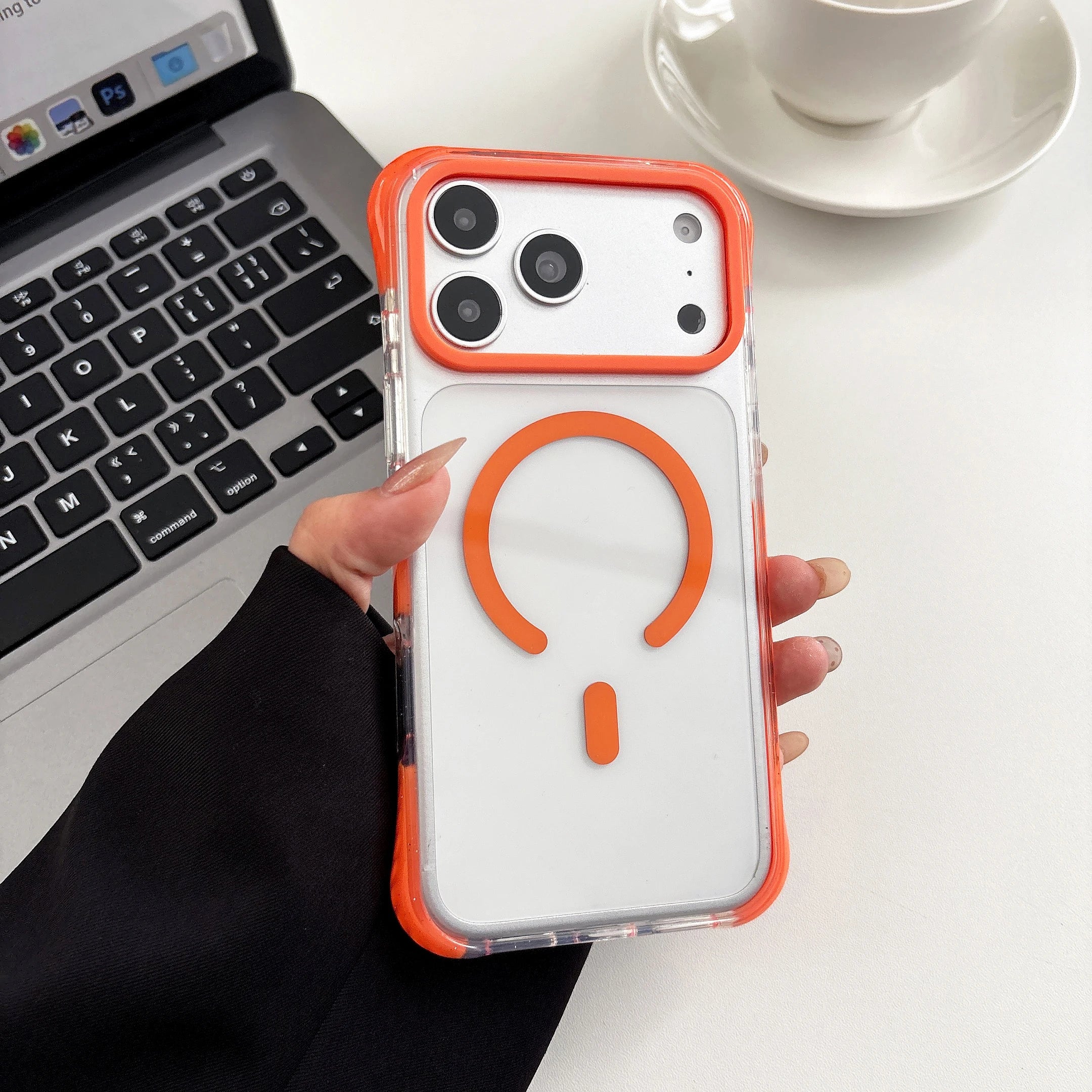 Simple Fashion Transparent For MagSafe Magnetic Phone Case For iPhone 17 16 15 14 13 Pro Max Four Corner Airbag Shockproof Cover
