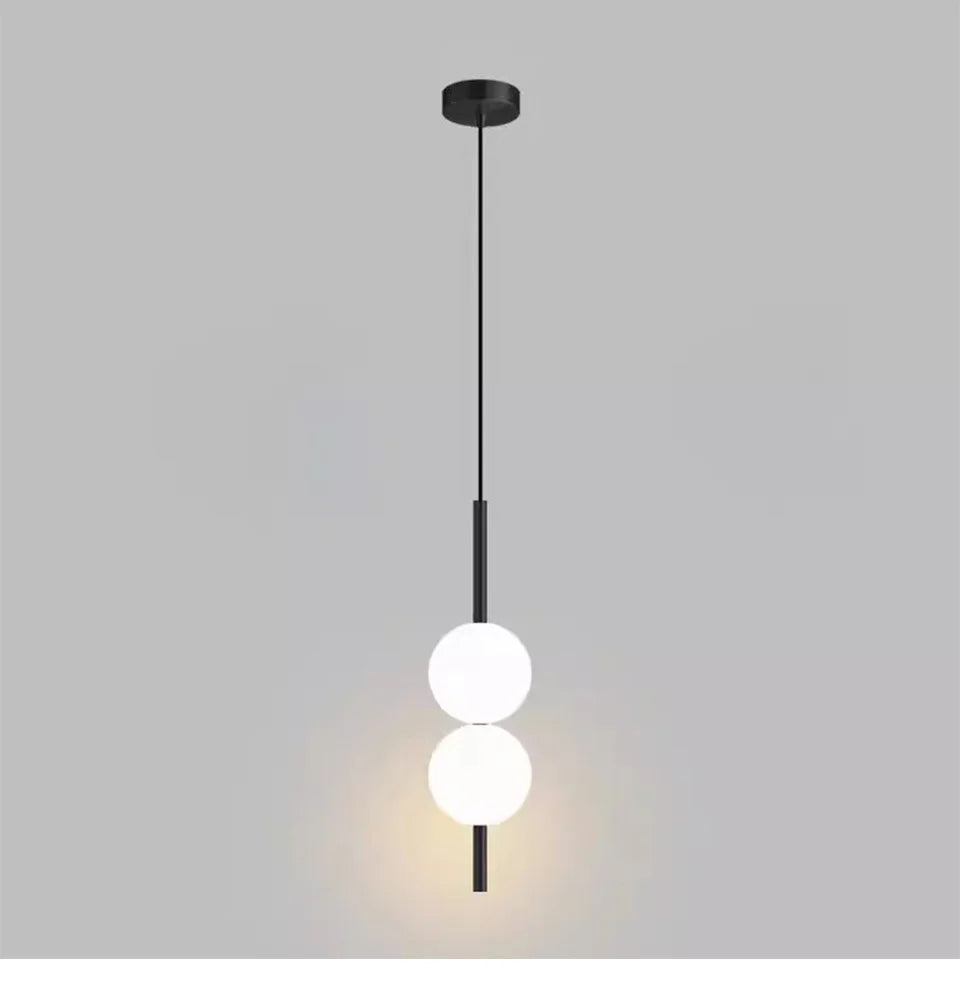 Minimalist Pendant Light Bedroom Hanging Lamp Long Line Lighting Black/Gold Living Room TV Background Wall Decor Wire Suspension