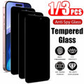 1~3PCS Anti Spy Tempered Glass For iPhone 18 17 17e 16e 16 15 Pro Max Privacy Screen Protector iPhone 15 14 Plus 13 12 11 Pro Max Antiespia Pelicula de Cristal Templado iPhone 17 Pro Max anti-peeping Protective Film