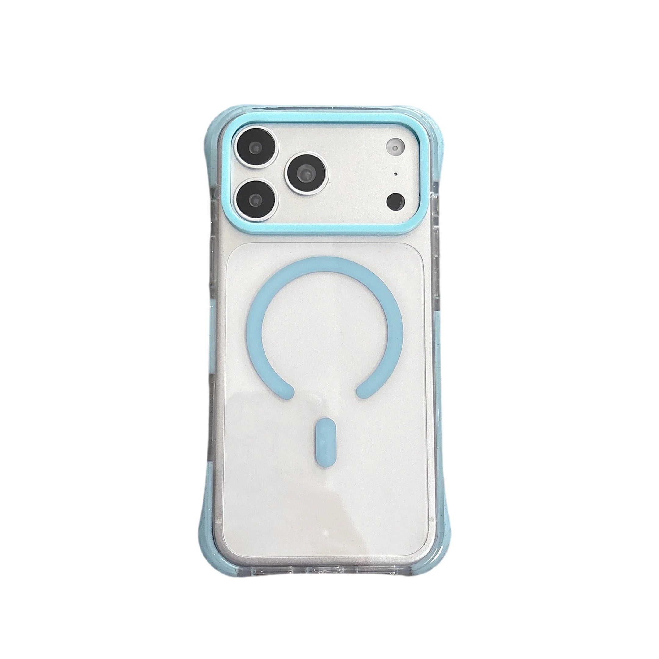 Simple Fashion Transparent For MagSafe Magnetic Phone Case For iPhone 17 16 15 14 13 Pro Max Four Corner Airbag Shockproof Cover