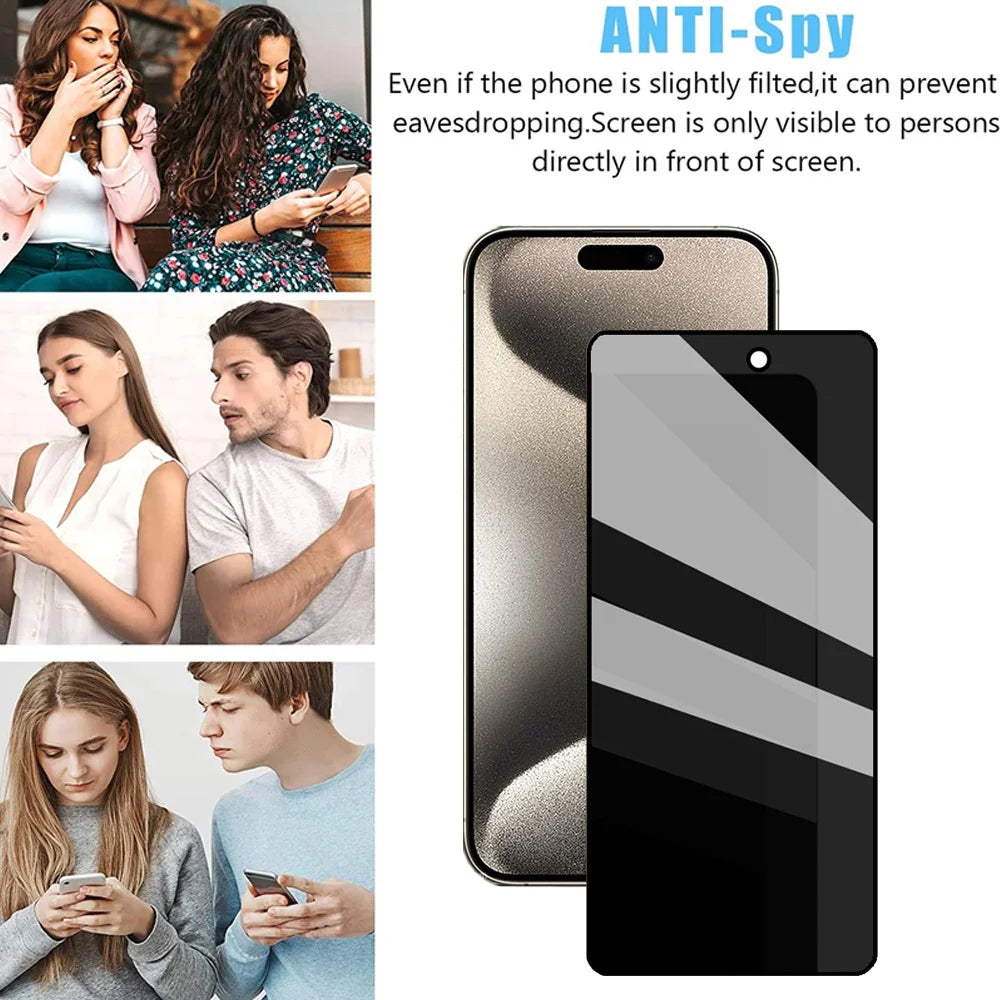 1~3PCS Anti Spy Tempered Glass For iPhone 18 17 17e 16e 16 15 Pro Max Privacy Screen Protector iPhone 15 14 Plus 13 12 11 Pro Max Antiespia Pelicula de Cristal Templado iPhone 17 Pro Max anti-peeping Protective Film